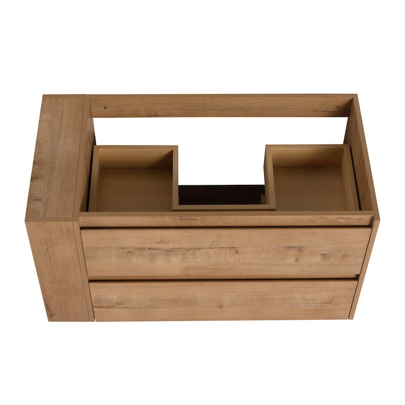36" Wall Mounting Bathroom Vanity, Soft Close Drawer(Only Vanity, Without Basin)