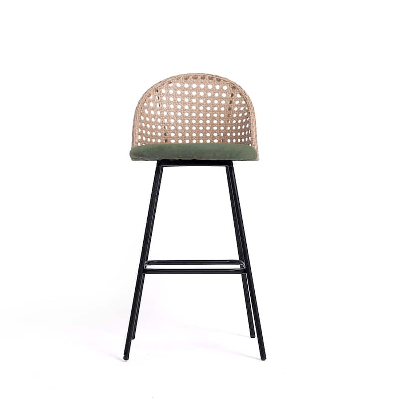 29.52"H Upholstered Bar Stools/ Counter Stools with Metal Leg Set of 4 - Set of 4
