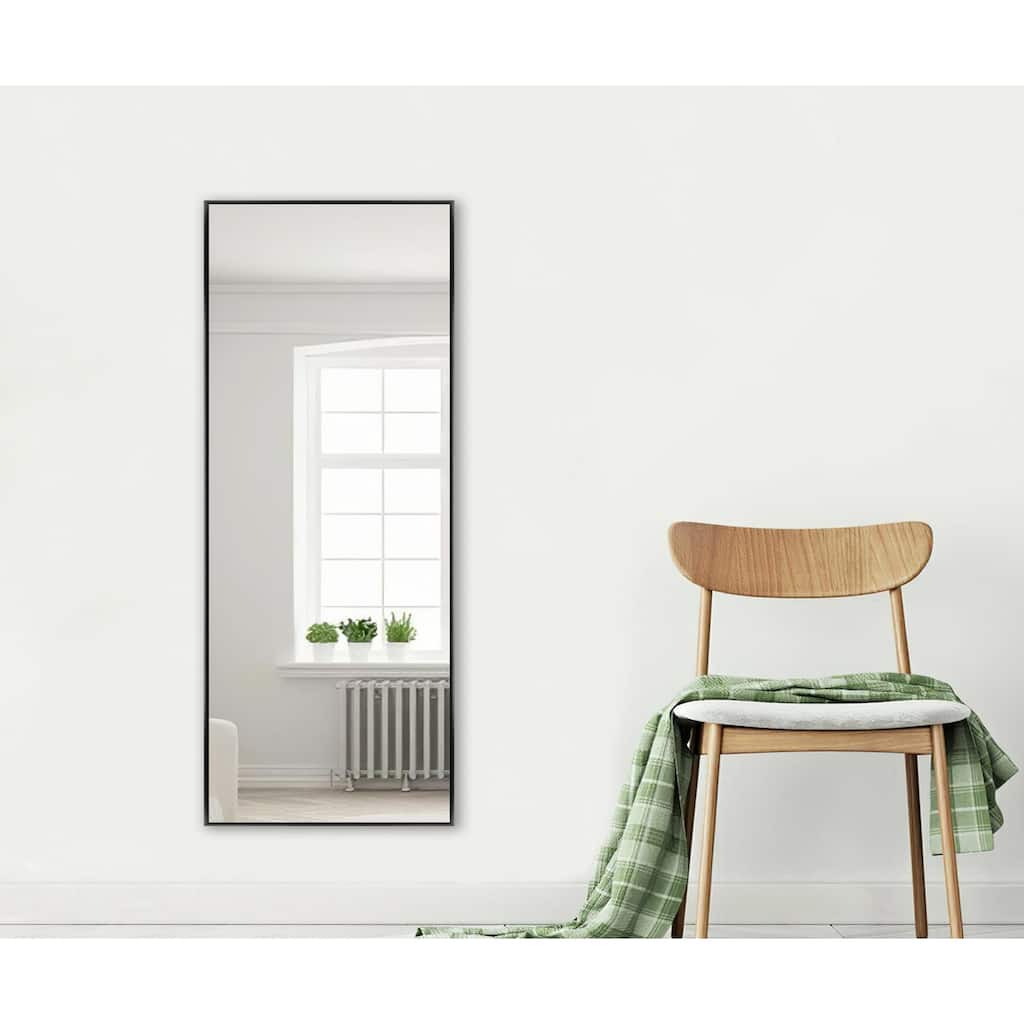 Accent Metal Frame Full-Length Wall-Mounted Hanging Mirror - 47x22