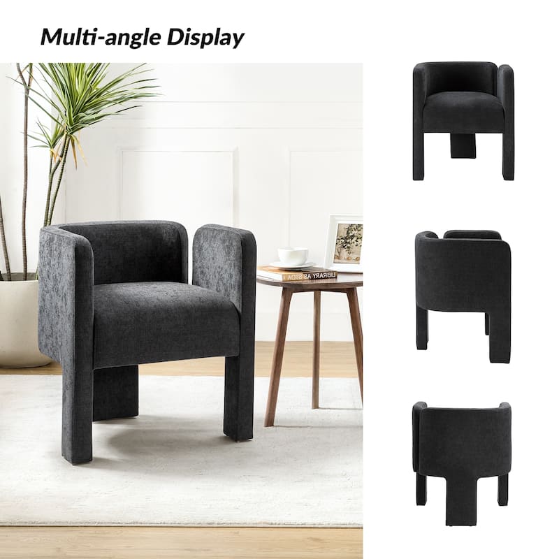Eugen Modern Low Back Dining Chair with Three-legged Design By HULALA HOME