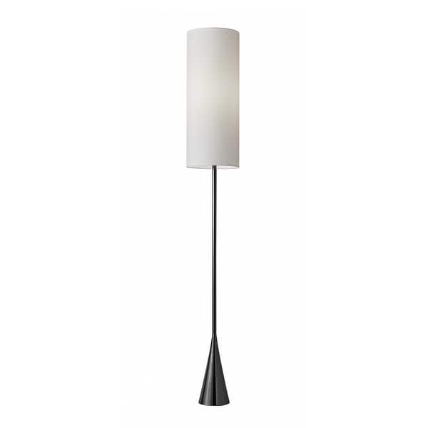Dramatic Floor Lamp Bell Shaped Base In Black Nickel Finish Metal Dramatic Floor Lamp Bell Shaped Base In Black Nickel Finish Metal