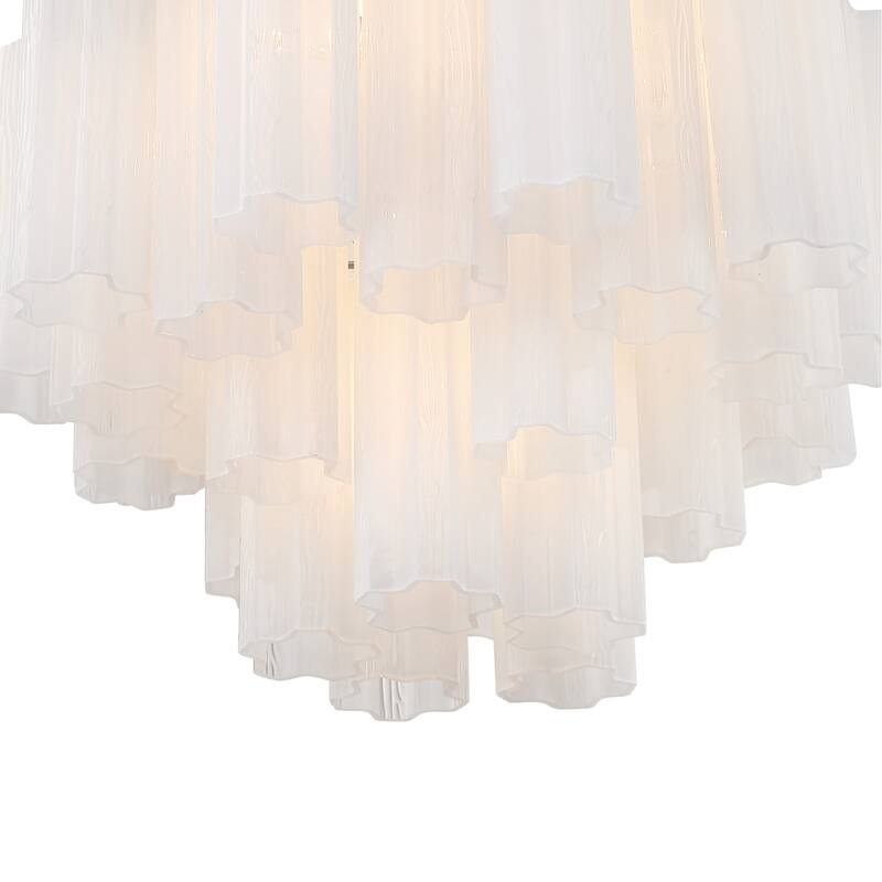 Crystorama Lighting Group ADD-306-WH Addis 6 Light 20" Wide Waterfall