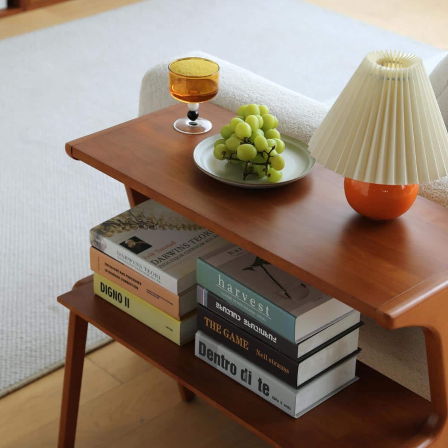 Solid Wood Console Table with Storage Shelf