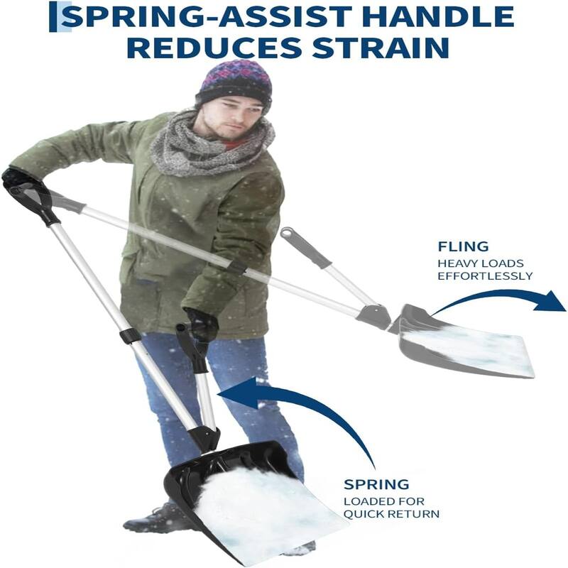 18-Inch Wide Aluminum-Edged Blade Lightweight Snow Pusher