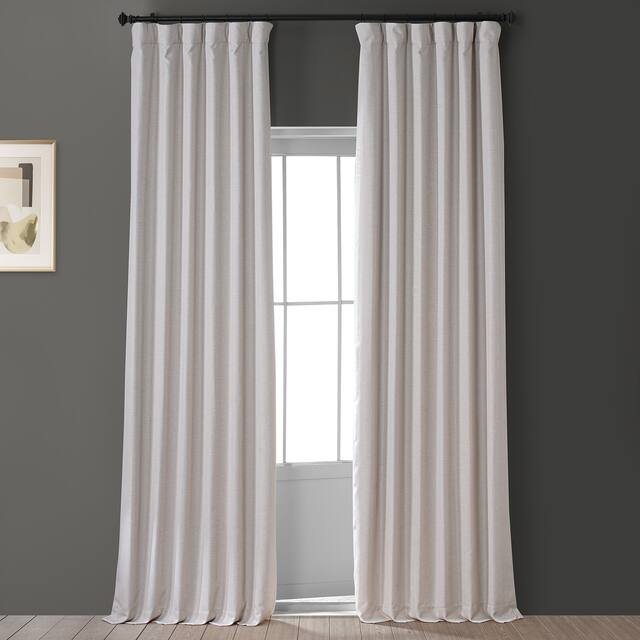 Exclusive Fabrics Signature Faux Linen Blackout Curtain (1 Panel)