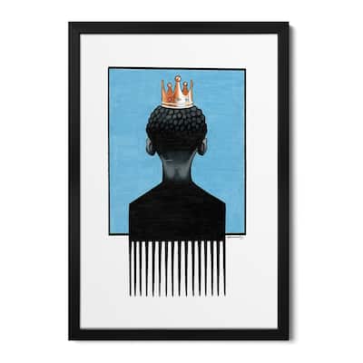 Little Prince Afropick Premium Framed Poster by Manasseh Johnson