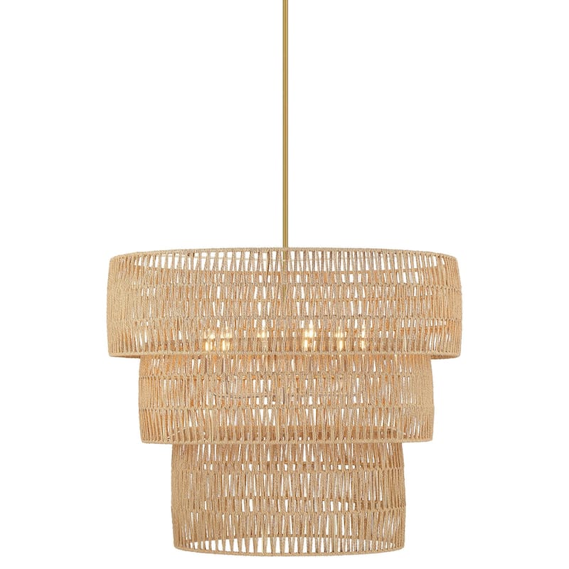 Minka Lavery 5046 Bungalow Heaven 6 Light 32" Wide Multi Light Pendant - Soft Brass