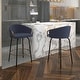 preview thumbnail 16 of 19, Set of 2 Contemporary Velvet & Metal 26" Counter Stool