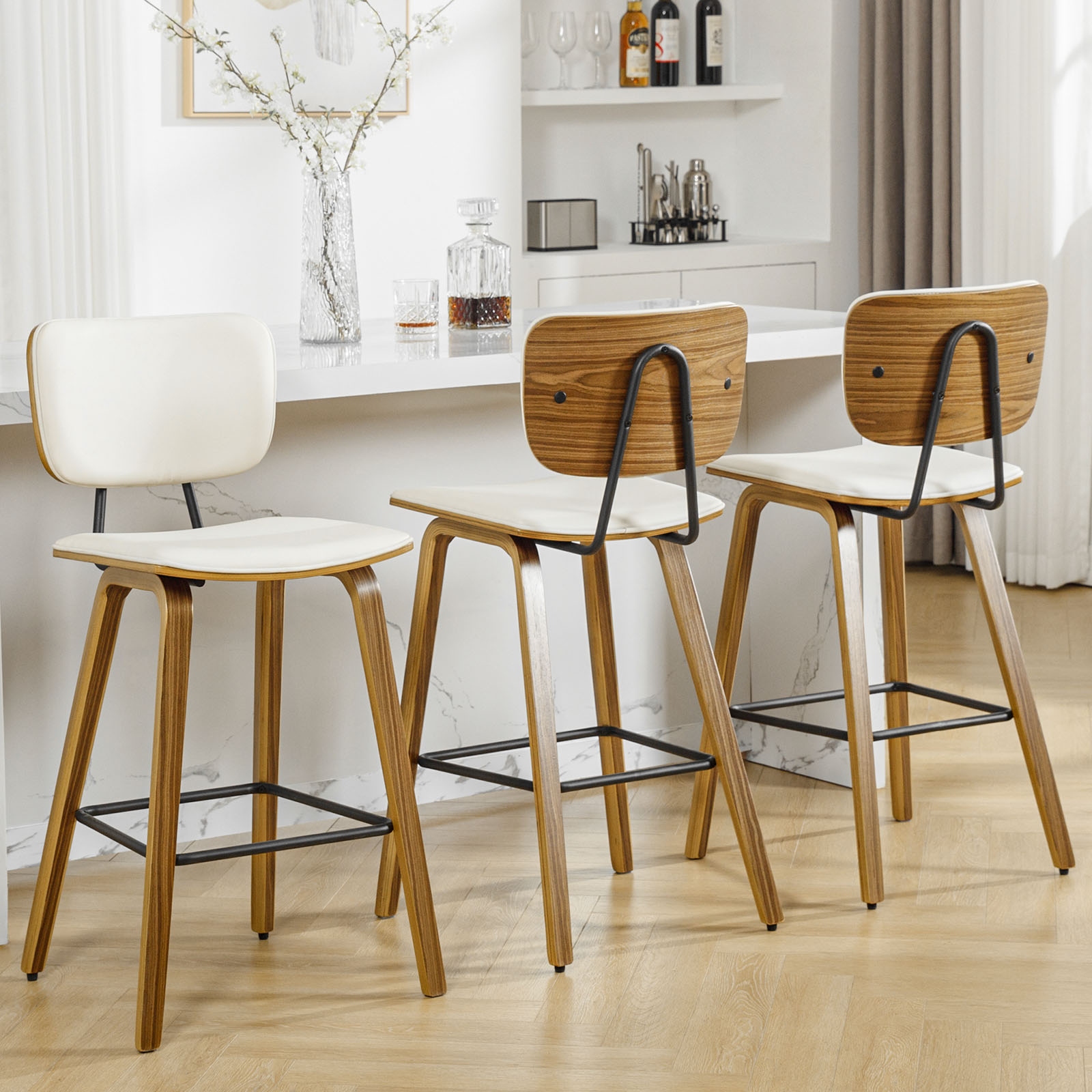 Walnut Finish Counter and Bar Stools Bed Bath Beyond