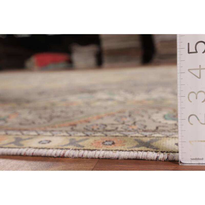 Over-Dyed Tabriz Persian Vintage Area Rug Hand-Knotted Wool Carpet - 9'7" x 12'3"
