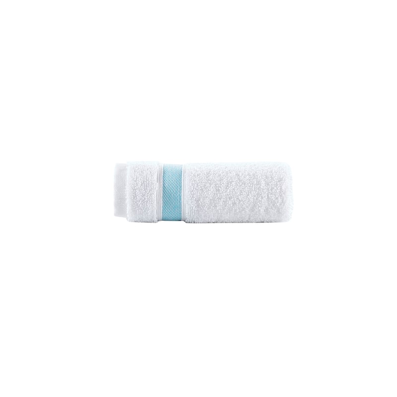 Brooks Brothers Ottoman Rolls Wash Towel - Sea Glass