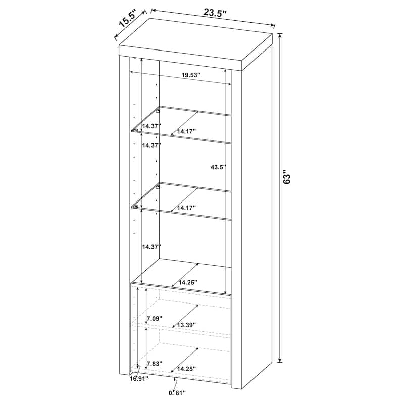 Jude 3-Piece 71" TV Entertainment Center White High Gloss