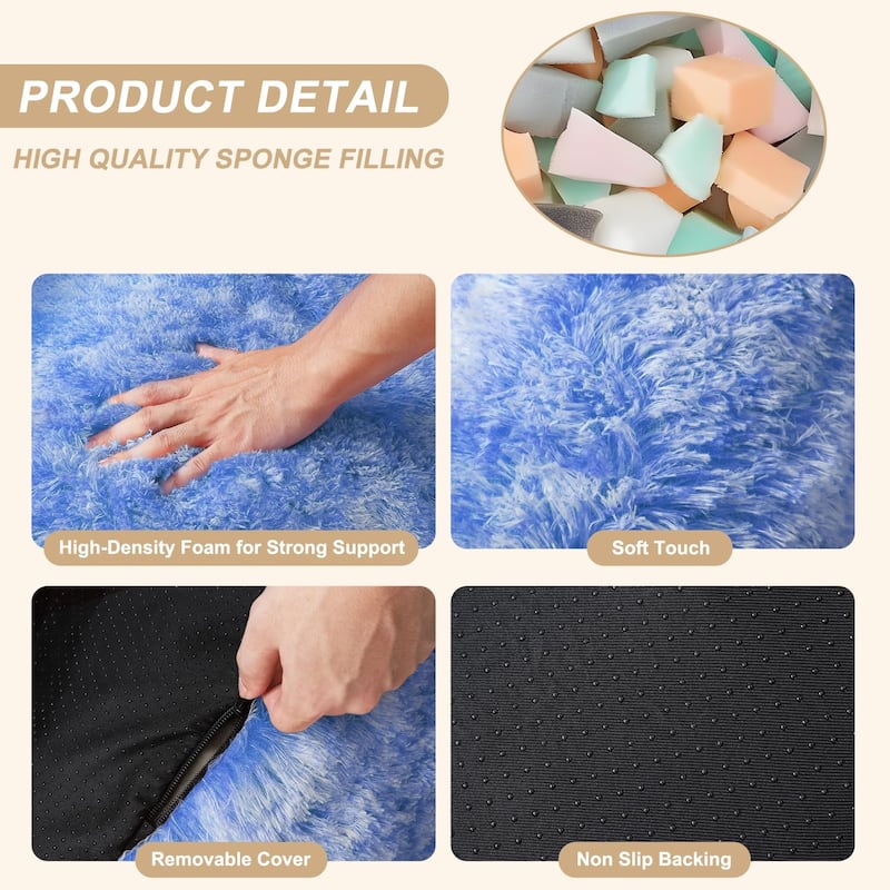 Bean Bag Chair, Plush Armrest Beanbag Sofa, Cozy Lounge Seat