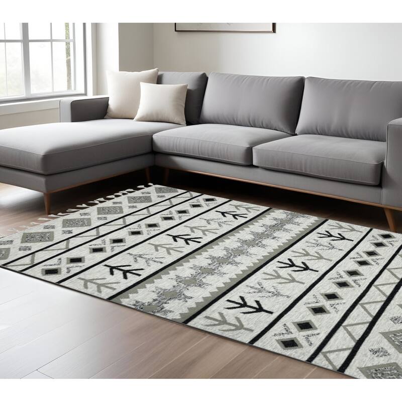 HomeRoots Tribal Southwest Rectangle Area Rug - 144.00 in. x 108.00 in.  x 0.20 in.
