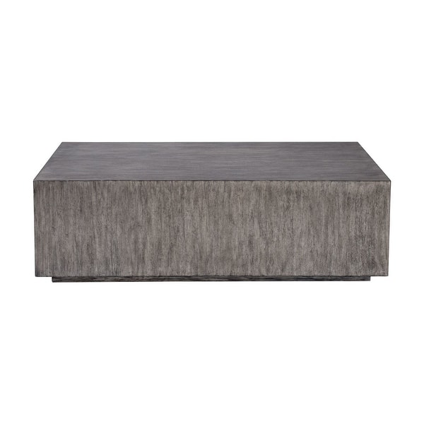 slide 2 of 5, Uttermost Kareem 53" Wide Java Wood Coffee Table Warm Metallic Gray