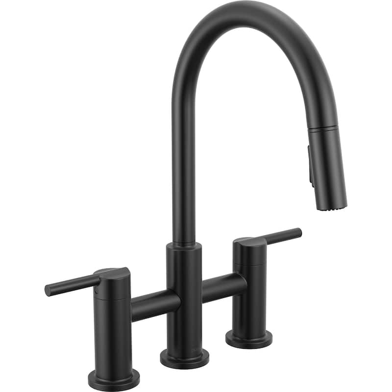 Delta 39876LF Nicoli 1.8 GPM Single Hole Pull Down Bridge Kitchen - Matte Black