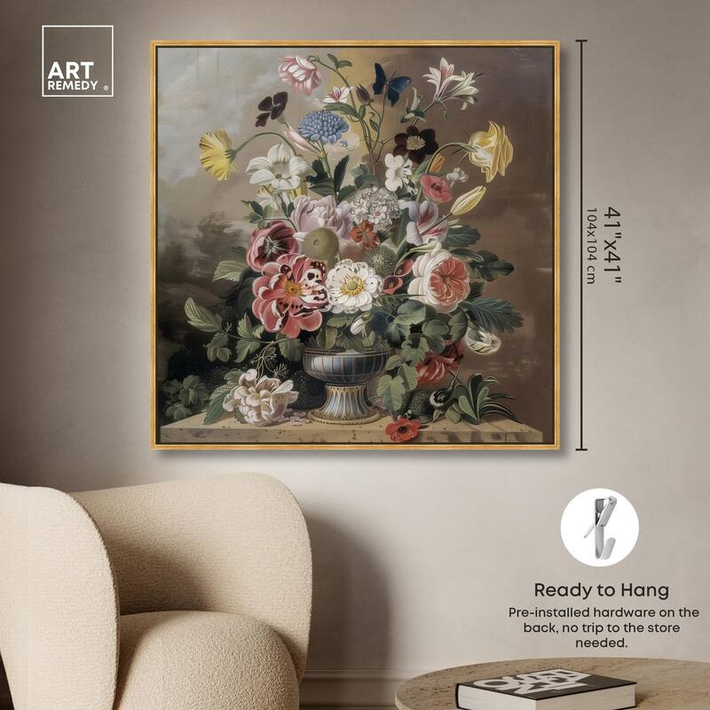 Classical Dream Vase Canvas by Art Remedy
