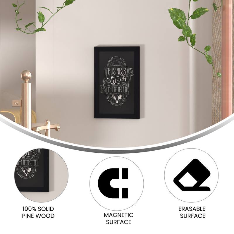 Set of 10 Wall Mounted Magnetic Chalkboards