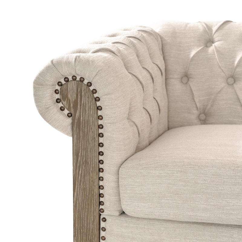 Christopher Knight Home Sectional Sofa L-shape Corner Recliner Couches with Button Tufted Backrest and Roll Armfor Living Room
