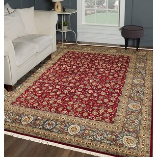 Noori Rug Ankara Narses Hand Knotted Area Rug 8'3 x 9'11 Red/Blue Noori Rug Ankara Narses Hand Knotted Area Rug 8'3 x 9'11 Red/Blue