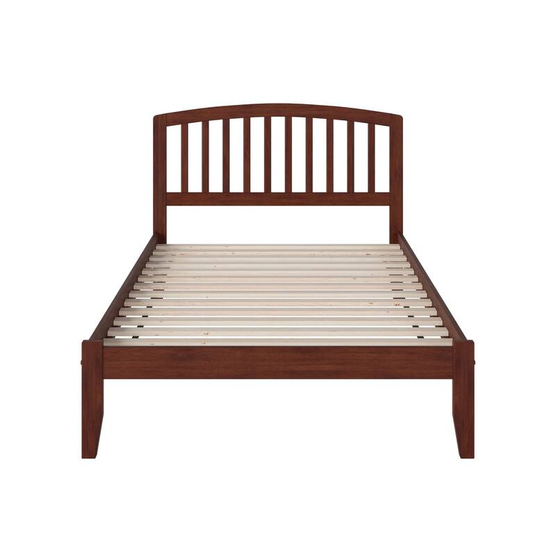 Platform Bed - Sleek Bowed Design & Sturdy Slats for Bedroom