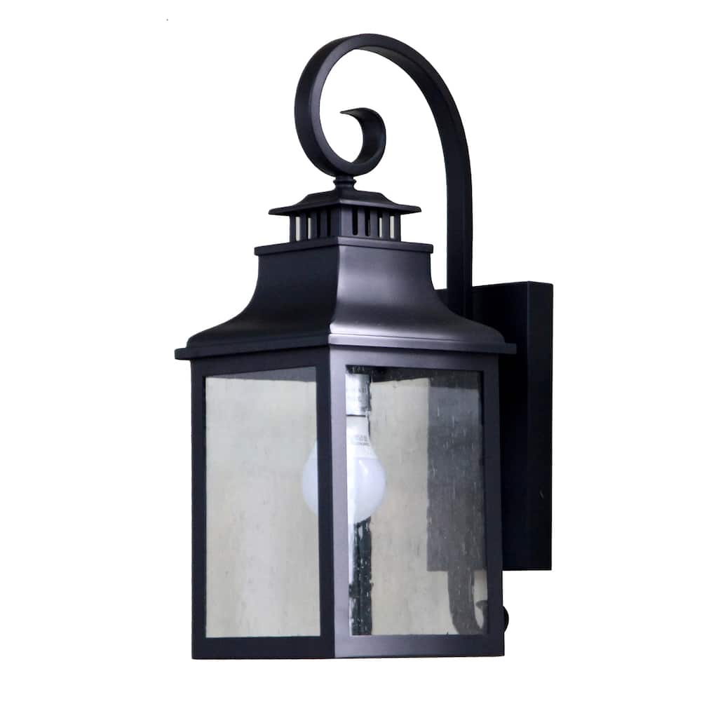 Morgan 1 Light Exterior Wall Lamp in Black Finish