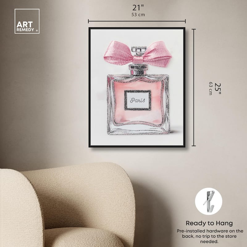 Simple Perfume Bow Canvas by Art Remedy