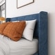 preview thumbnail 25 of 23, Max and Lily Full-Size Upholstered Bed with Rectangular Headboard