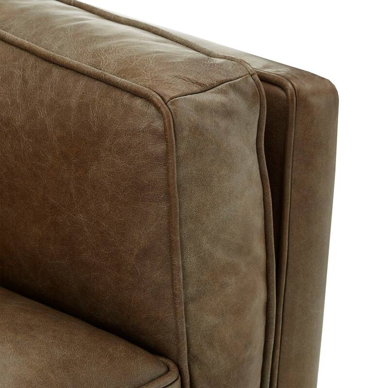 Gianella Tan Oxford Leather Chair by iNSPIRE Q Modern