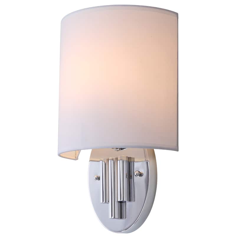 SAFAVIEH Lighting Stephaine Chrome Wall Sconce (Set of 2) - 9"x4.75"x14.75" - 9Wx5Dx15H