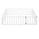 preview thumbnail 18 of 38, Full Size Wooden Floor Bed Frame with Safety Fence and Privacy Door - Stylish & Minimal Daybed