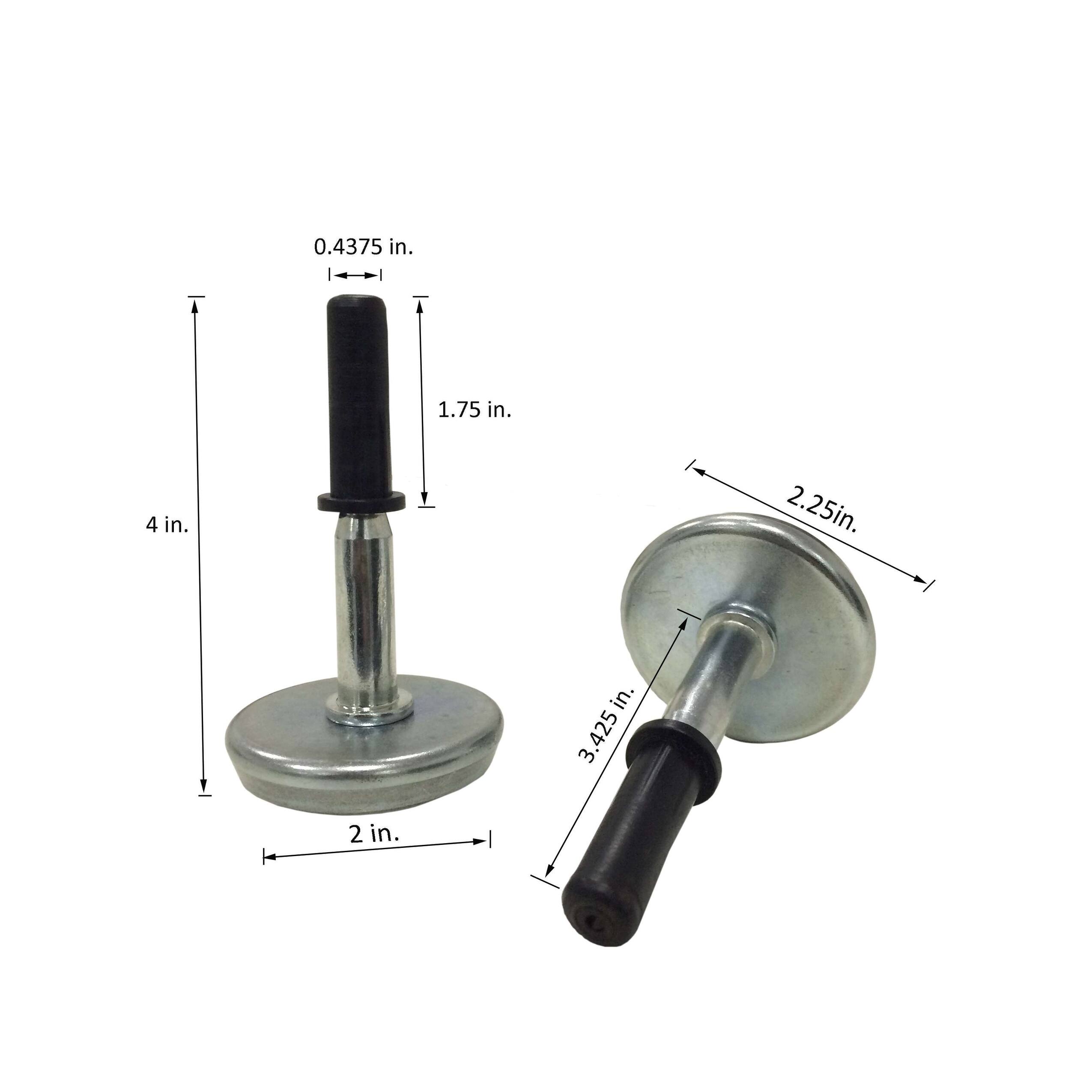 Steel Stem Bed Frame Glide Legs to Replace Wheels, Set of 2 Glides