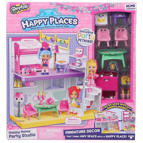 Shopkins Happy Places Happy Home Party Studio with Exclusive Party Petkins - multi