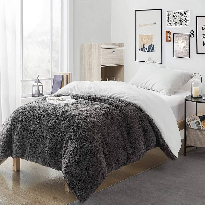 Are You Kidding - Coma Inducer® Oversized Duvet Cover - Charcoal/White - Twin XL