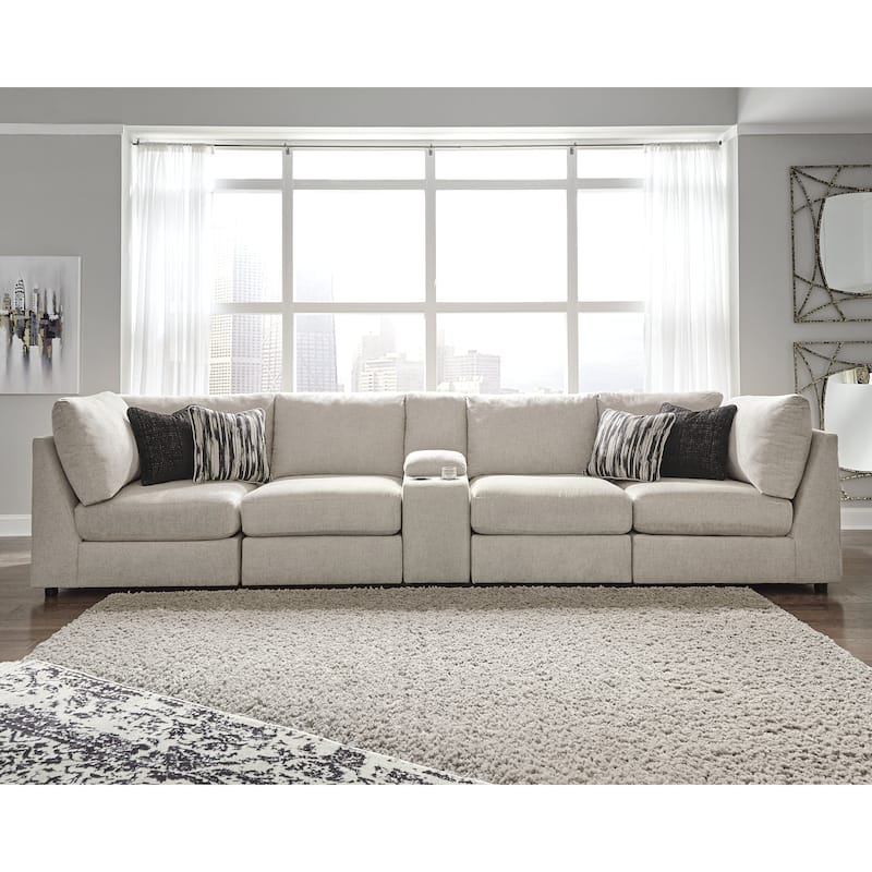 Signature Design by Ashley Kellway Beige 5-Piece Sectional - 157"W x 39"D x 39"H - Symmetrical - Beige