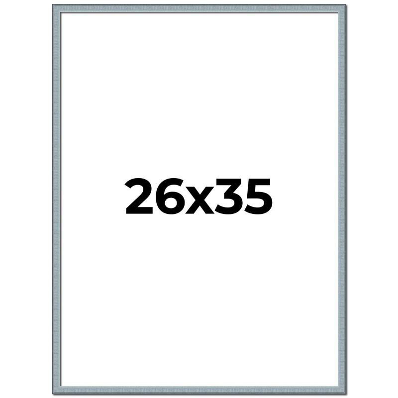 26x35 Frame Rustic Sky Blue Solid Wood Picture Frame | 0.75 Inch