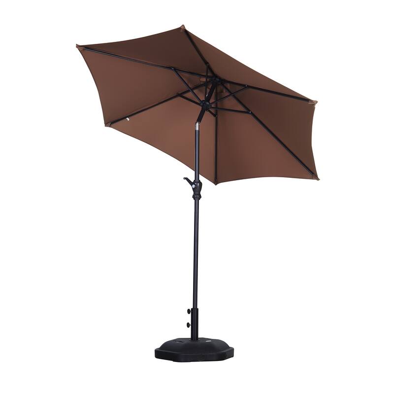 Ainfox 7.5ft Patio Umbrella Tilt Without Base Outdoor Hexagonal Umbrella