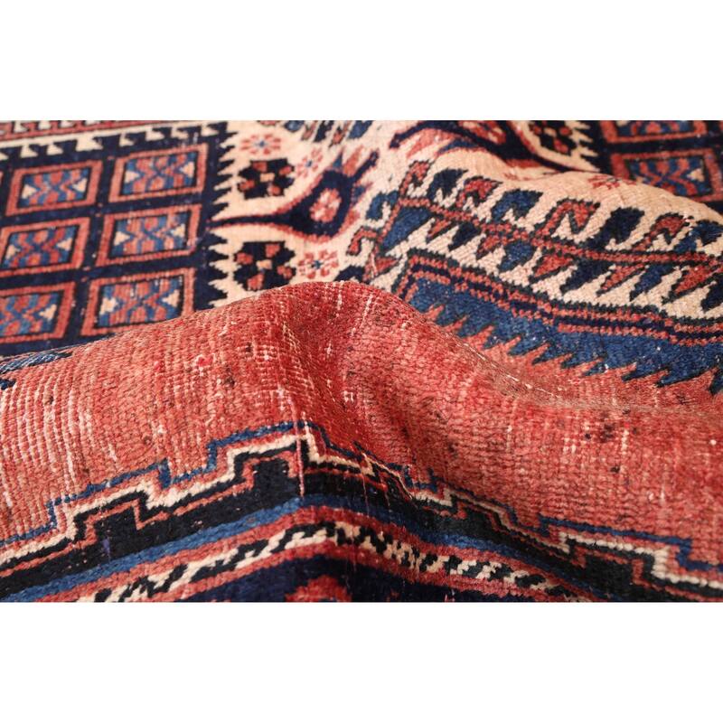 ECARPETGALLERY Hand-knotted Melis Vintage Dark Copper Wool Rug - 4'11 x 7'1