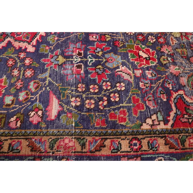 ECARPETGALLERY Hand-knotted Antalya Vintage Navy Wool Rug - 6'5 x 9'5