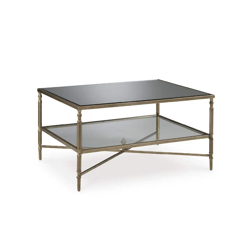 Signature Design by Ashley Cloverty Aged Gold Coffee Table - 37.75" W x 28" D x 19.25" H