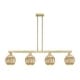 preview thumbnail 1 of 27, Innovations Lighting Urban Downtown - Preston - 4 Light 48" Globe Shade Stem Hung Island Light Antique Brass/Mercury