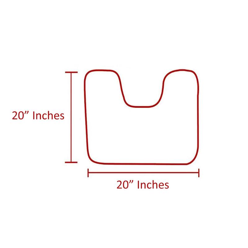 Black Soft Cozy Plush Chenille Contour Bath Mat Bathroom Rug