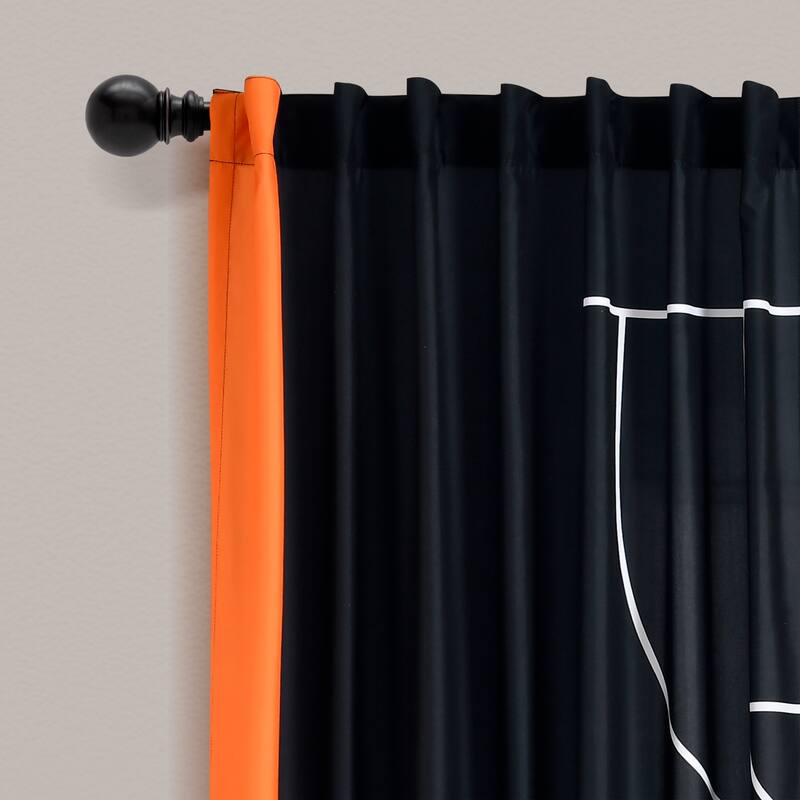 Lush Decor Basketball Game Window Curtain Panels Set
