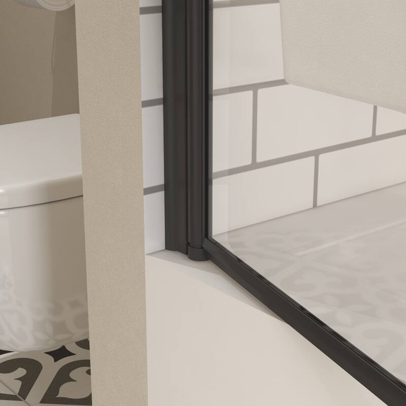 34 "W x 58 'H Tub Door with 1/4' Tempered Glass