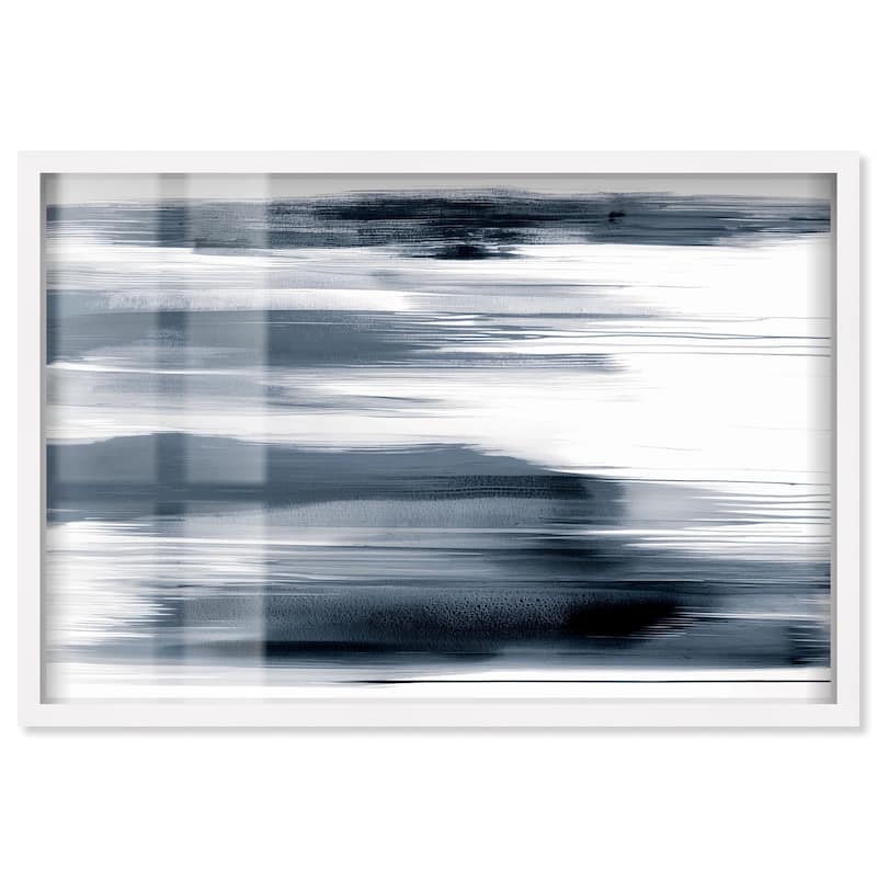 Blue Mirage Shadowbox by Art Remedy - White - 30" x 20"