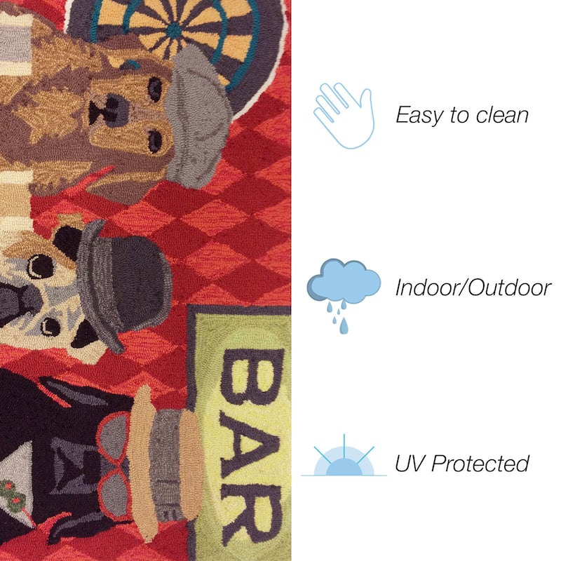Liora Manne Frontporch Bar Patrol Indoor/Outdoor Rug