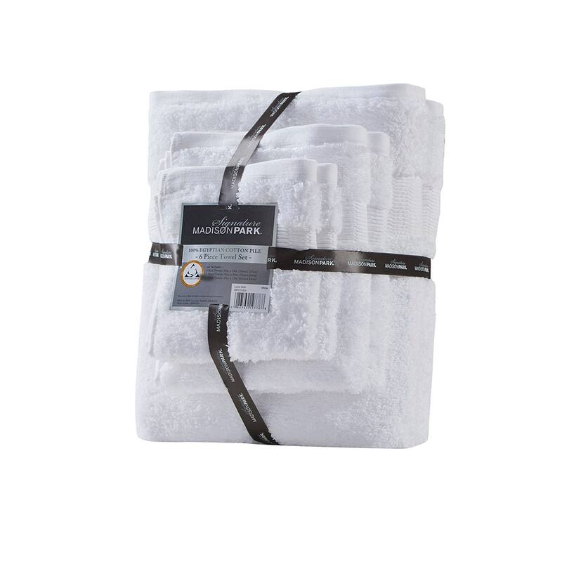 One hundred percent Egyptian Cotton 6 Piece Towel Set