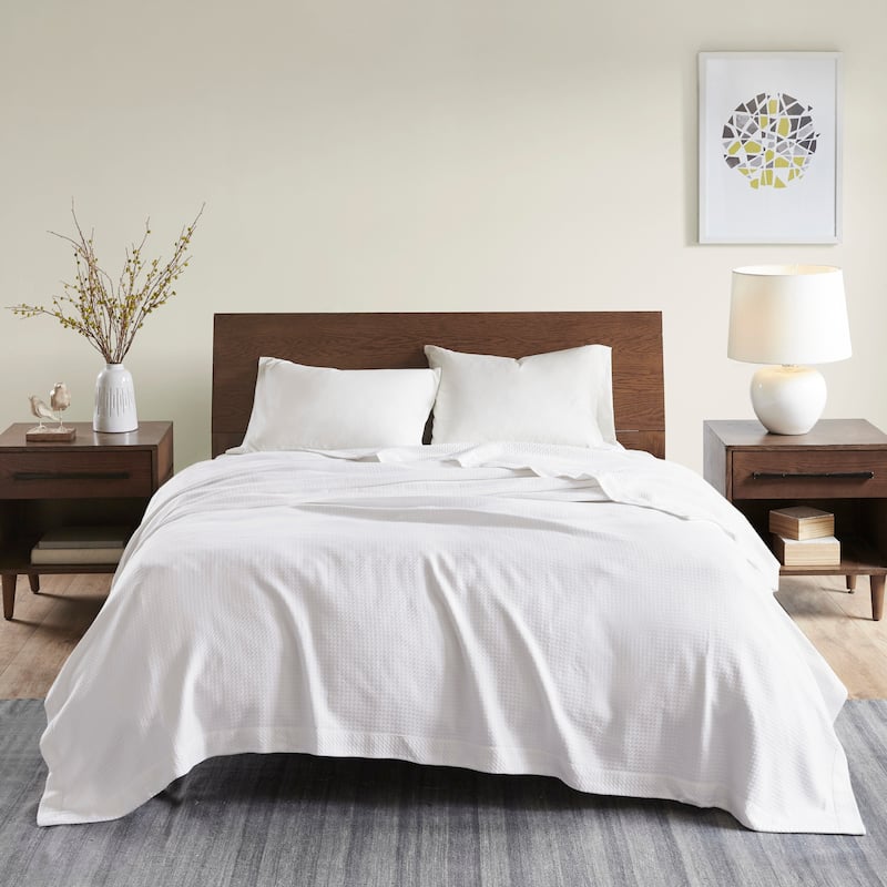 Madison Park Egyptian Cotton Solid Blanket - Full/Queen - White