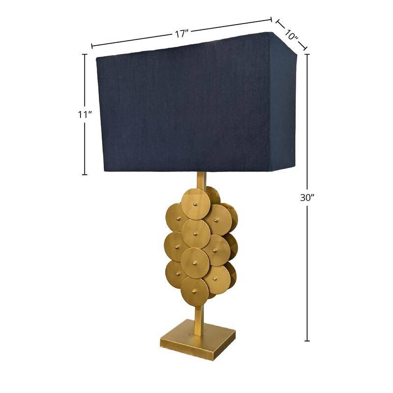 Millerville 30" Table Lamp with Fabric Shade, Brass