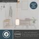 preview thumbnail 5 of 9, Shelby Gold Brass Transitional Mini Pendant Ceiling Light White Glass - 5.25-in W x 6.75-in H x 5.25-in D